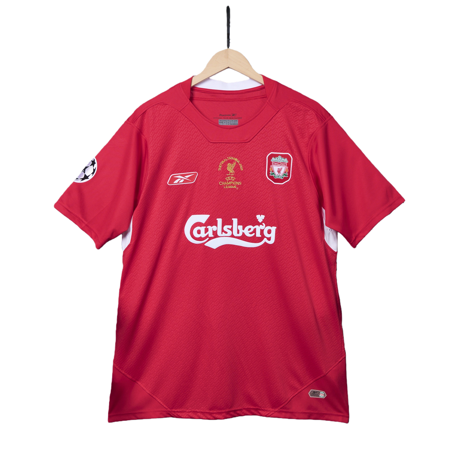 TKH-turbokithub-Retro Liver.pool 2005 Home Stadium Jersey - with UEFA Champions League Final Patch