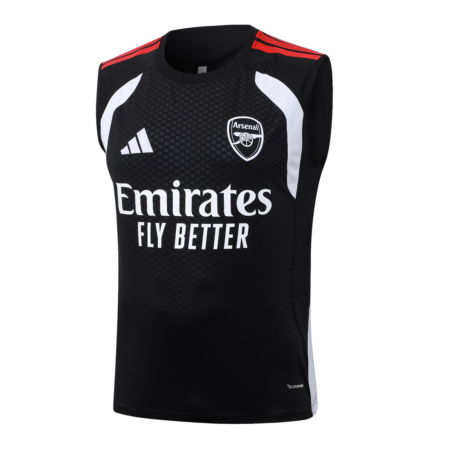 TKH-turbokithub-Arsenal 26-27 Vest Training Set - Red Edge Black Vest & Shorts