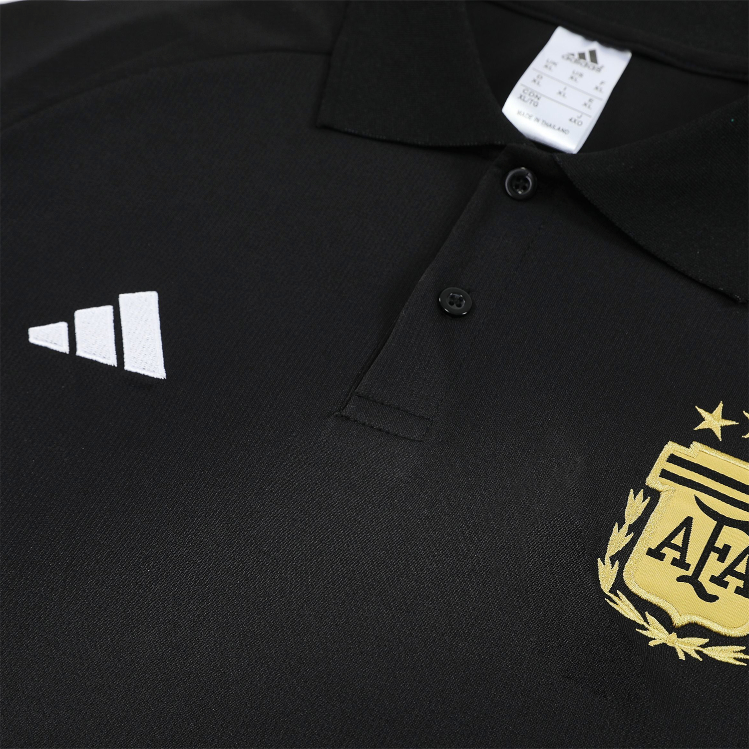 TKH-turbokithub-Argentina 2026 POLO Short-Sleeve Training Set - Black Top & Black Shorts