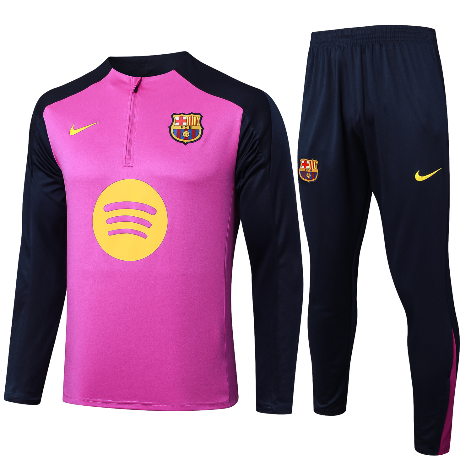 TKH-turbokithub-Barcelona 25-26 Long Sleeve Training Set - Purple Top and Deep Blue Pants