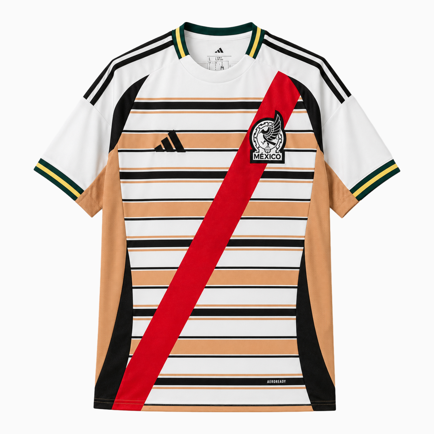 TKH-turbokithub-Mexico 2026 White And Yellow Special Jersey - Fans Version