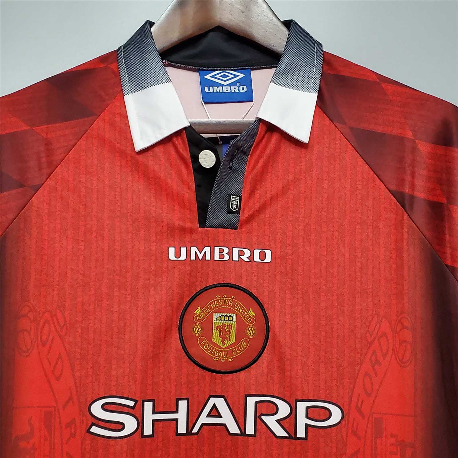 TKH-turbokithub-Retro Manchester United 96-97 Home Long Sleeve Jersey