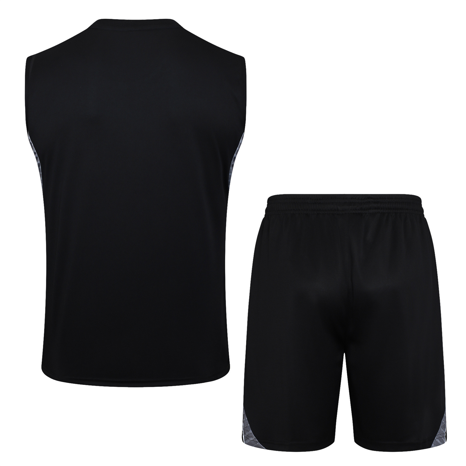 TKH-turbokithub-Real Madrid 25-26 Vest Training Set - Black Vest and Black Shorts