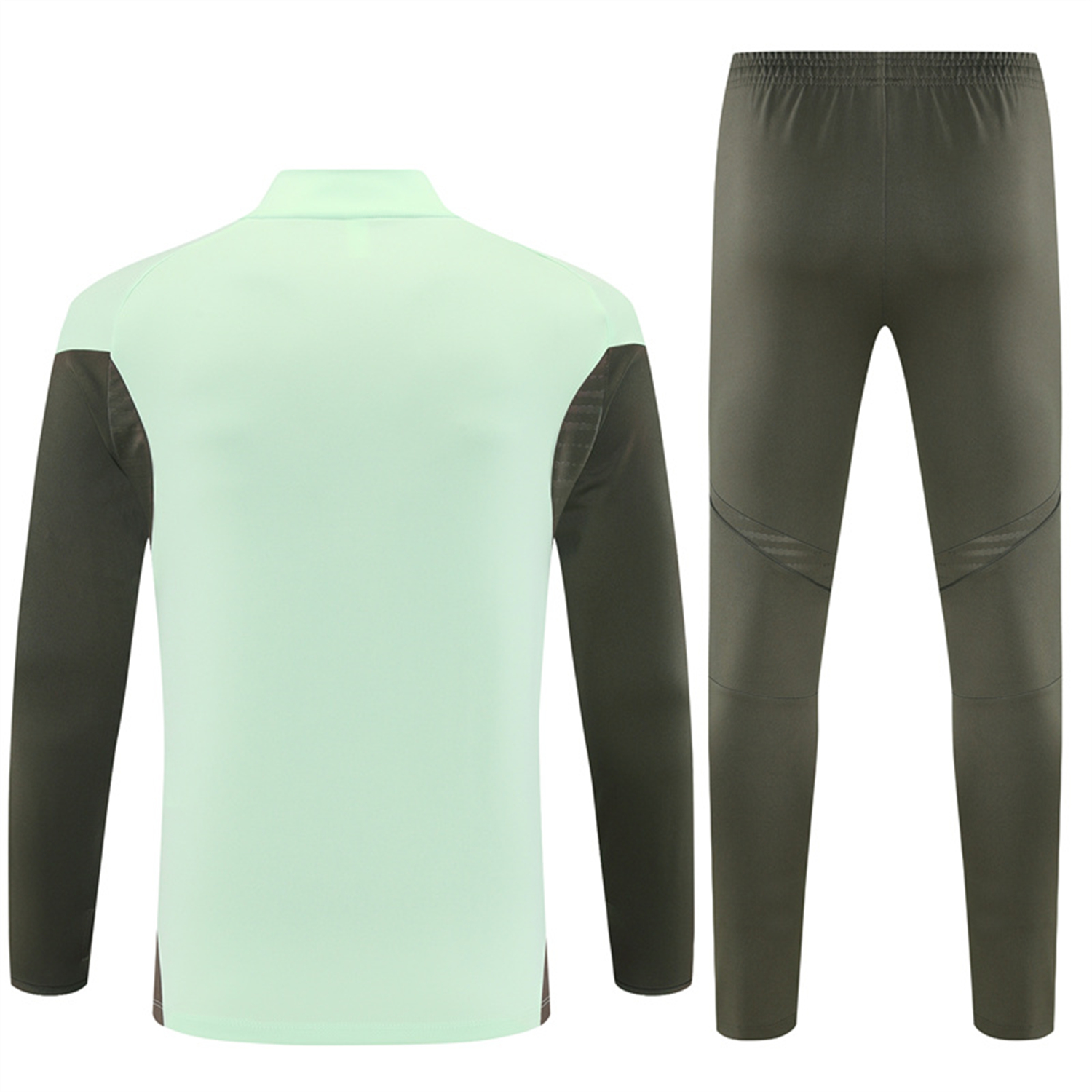 TKH-turbokithub-Real Madrid 25-26 Kids Long Sleeve Training Set - Light Green Top & Army Green Pants