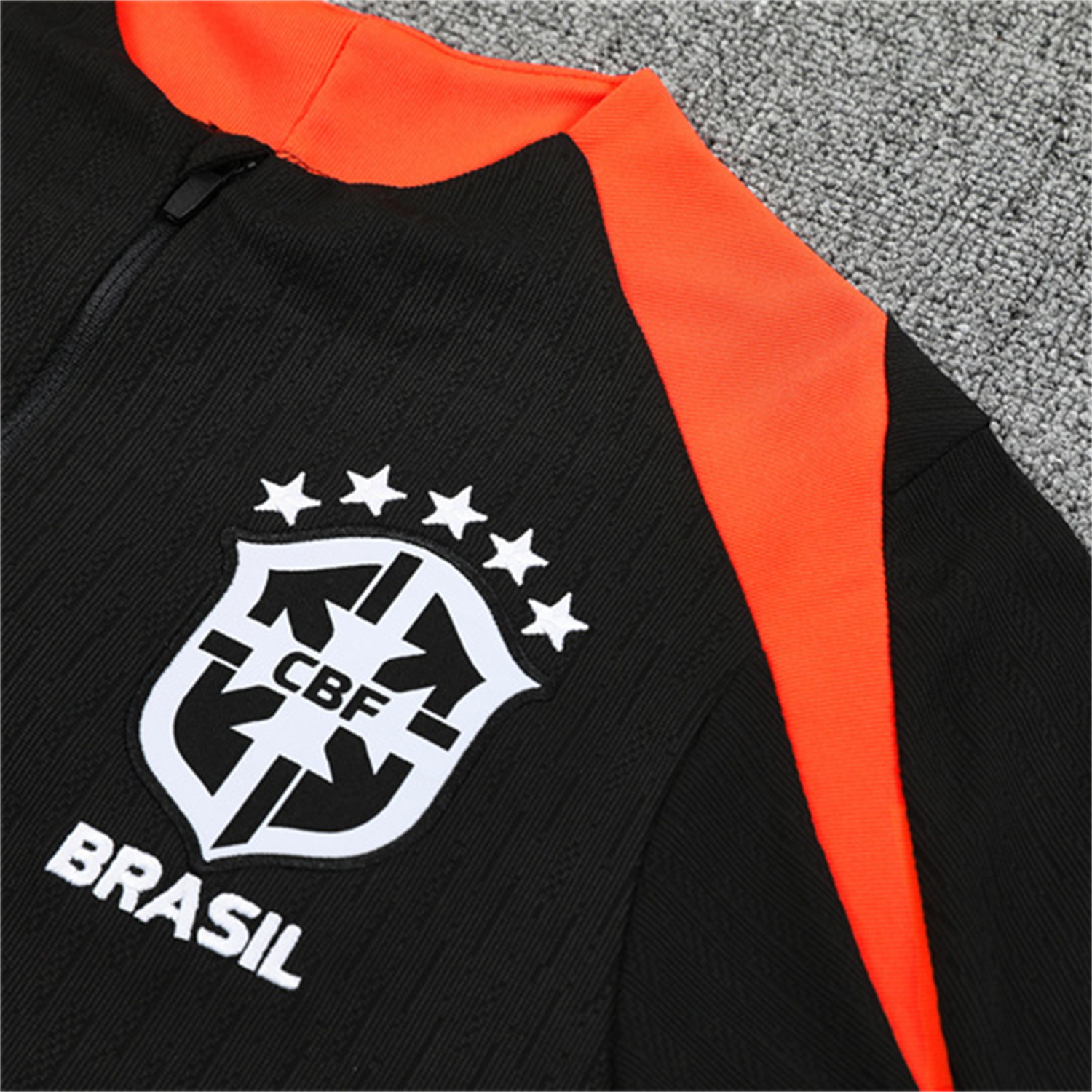 TKH-turbokithub-Brazil 25-26 Long Sleeve Training Set - Player Version - Black Top and Pants
