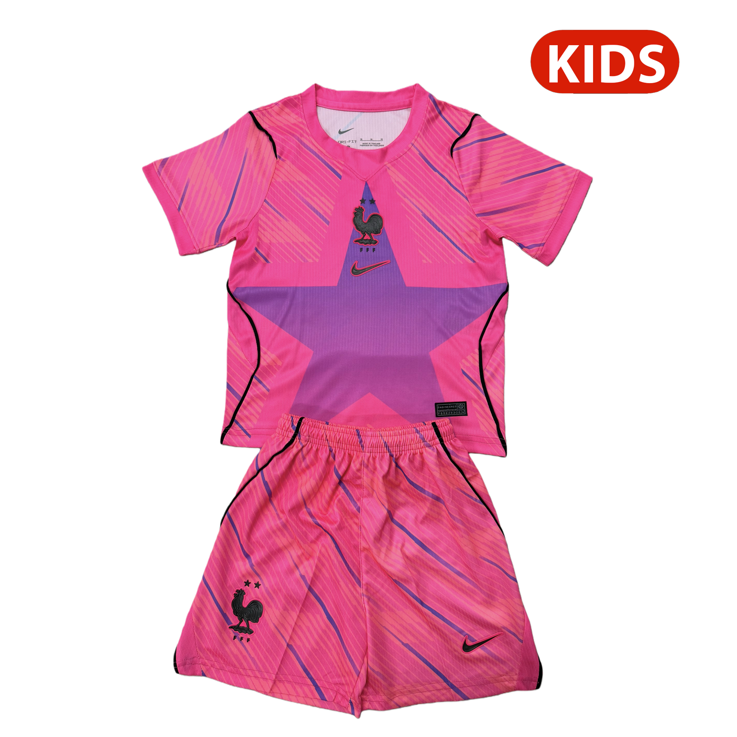 TKH-turbokithub-France 2026 Pink Goalkeeper Kids Kit