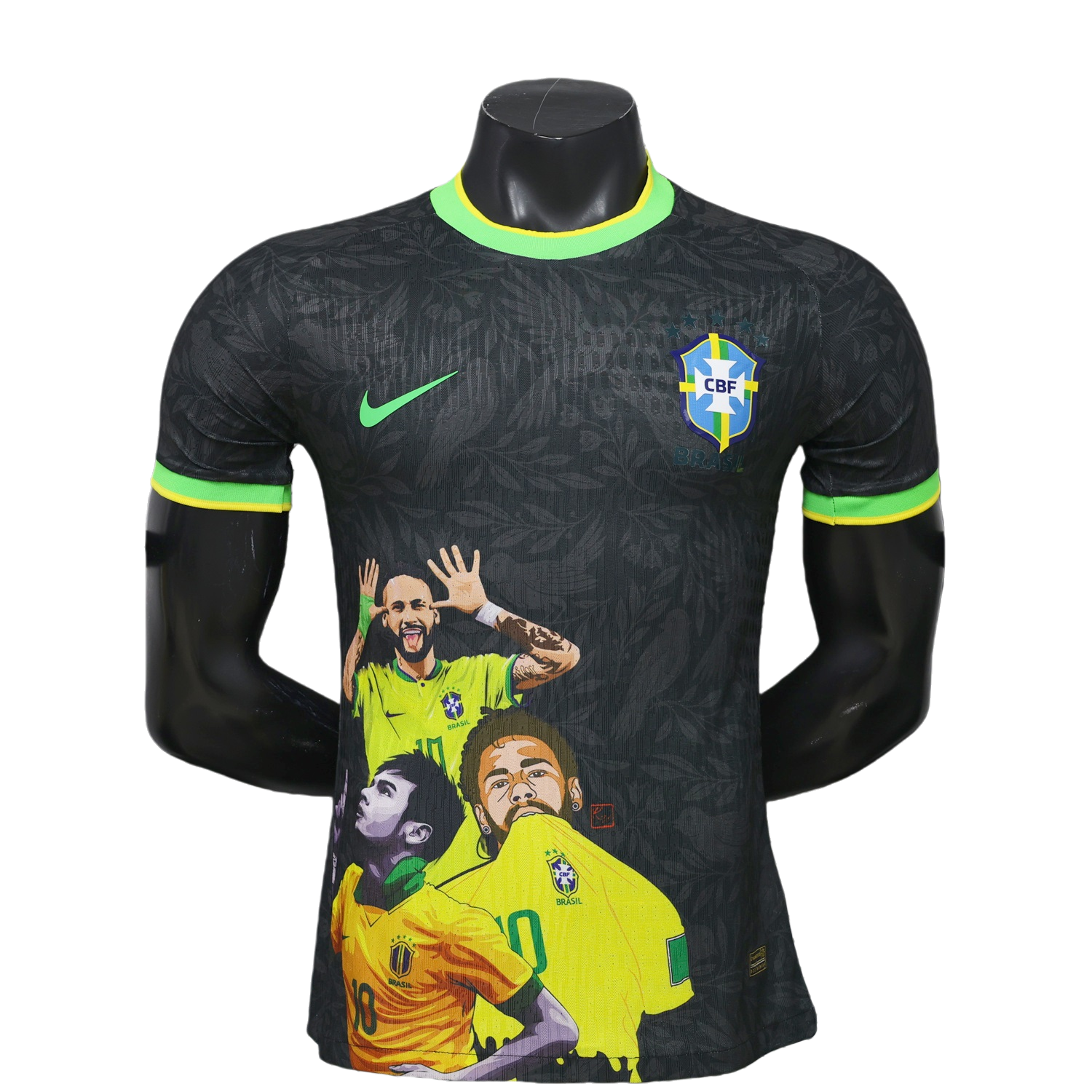 TKH-turbokithub-Brazil 2026 Black With Green Trim Brazilian Football Players Special Edition Jersey - Player Version