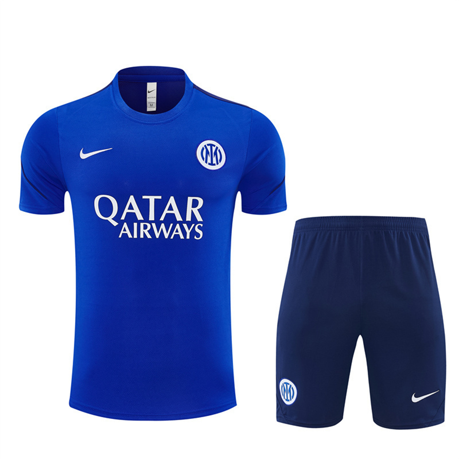 TKH-turbokithub-Inter Milan 26-27 Short-Sleeve Training Set - Ocean Blue Top & Deep Blue Shorts