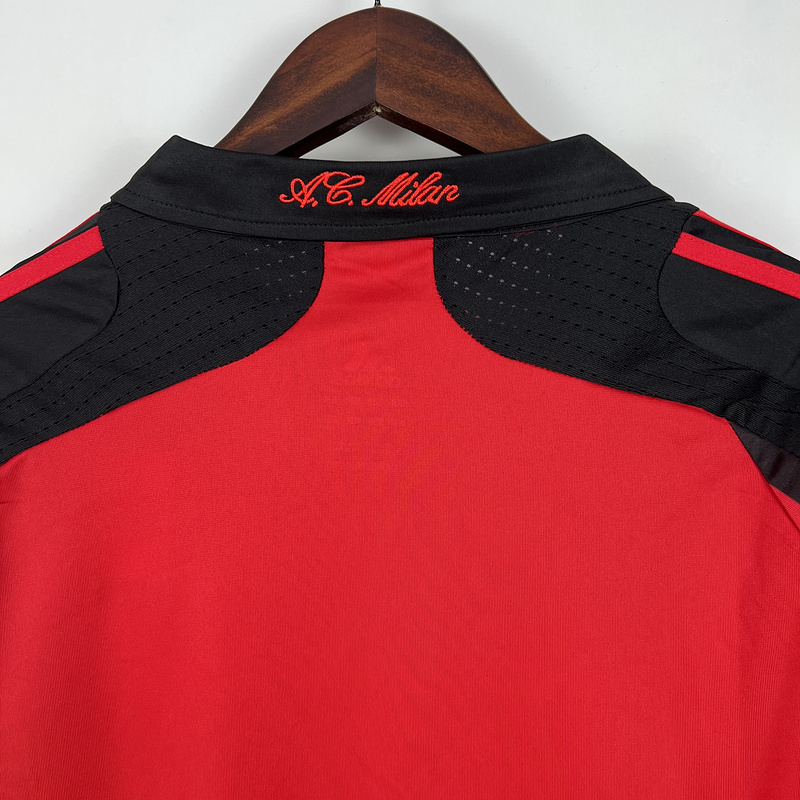 TKH-turbokithub-Retro AC Milan 2007-08 Home Long Sleeve Jersey