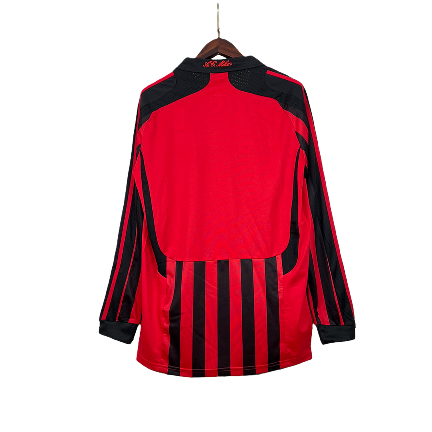 TKH-turbokithub-Retro AC Milan 2007-08 Home Long Sleeve Jersey