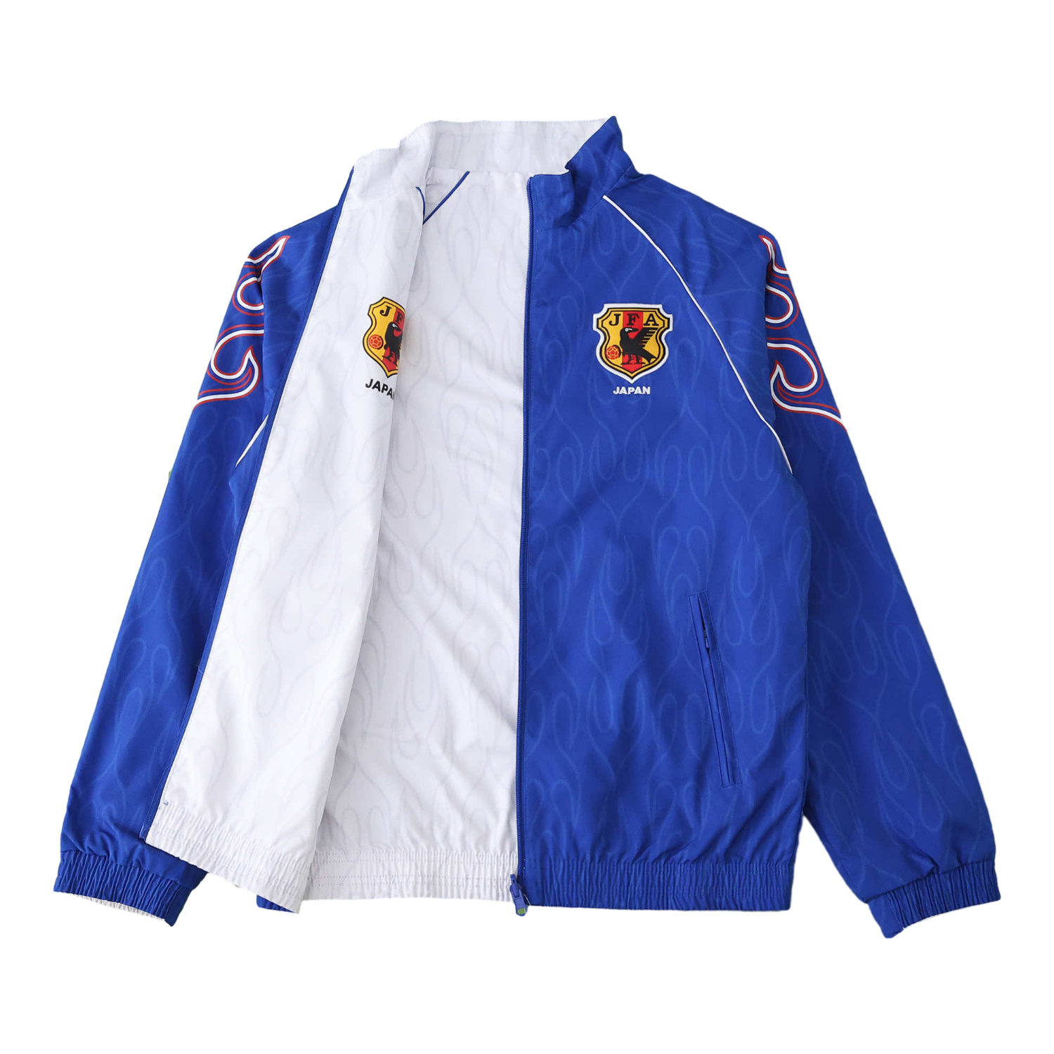 TKH-turbokithub-Retro Japan 1998 Throwback Double Sided Reversible Windbreaker - White & Blue