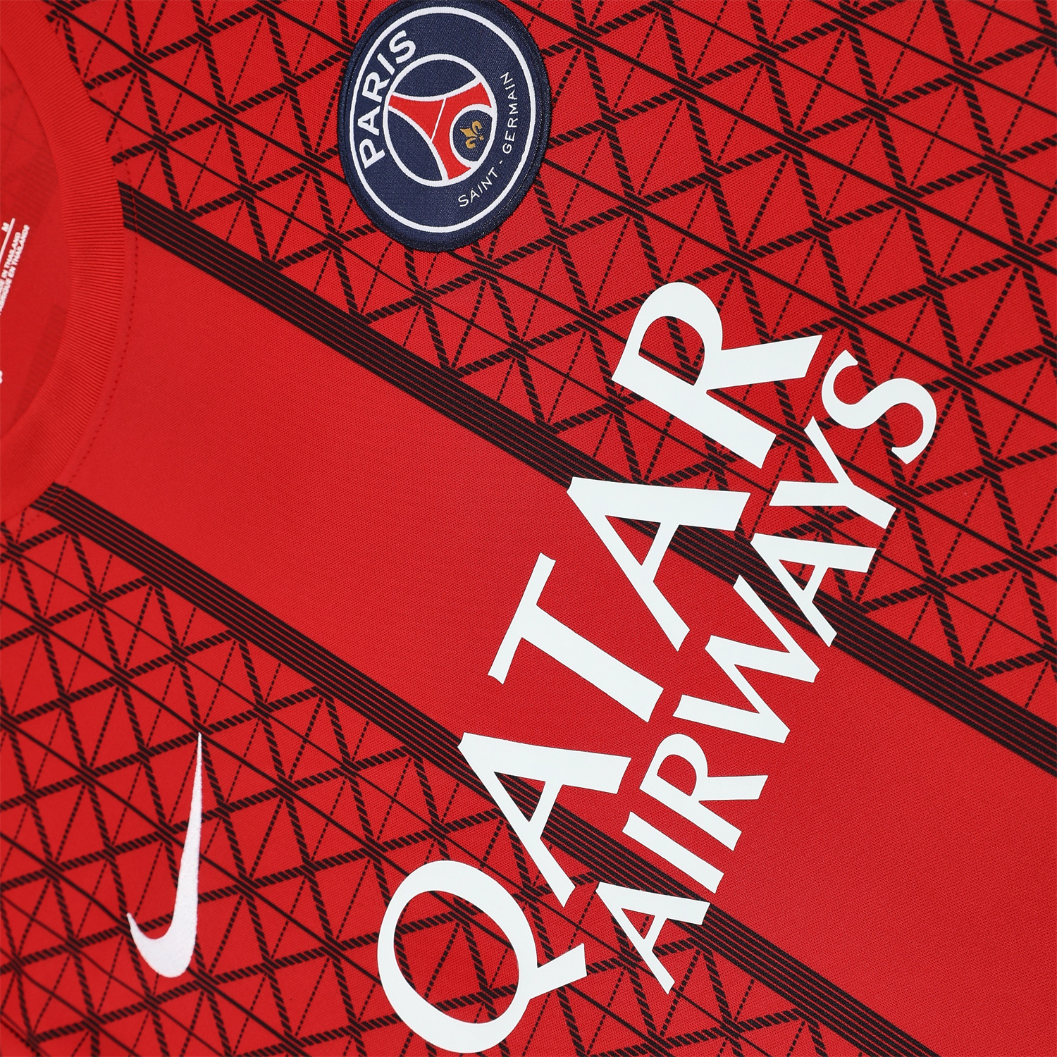 TKH-turbokithub-Paris Saint-Germain PSG 25-26 Short-Sleeve Training Set - Red Top & Deep Blue Shorts