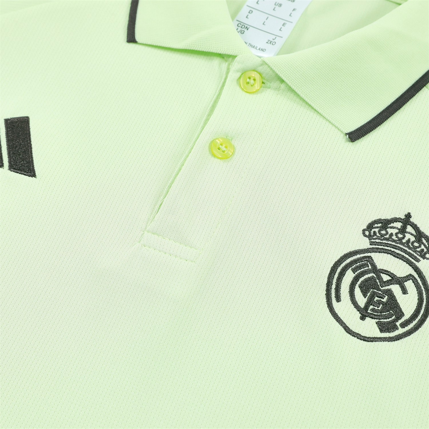 TKH-turbokithub-Real Madrid 25-26 POLO Short-Sleeve Training Set - Light Green Top and Dark Grey Pants