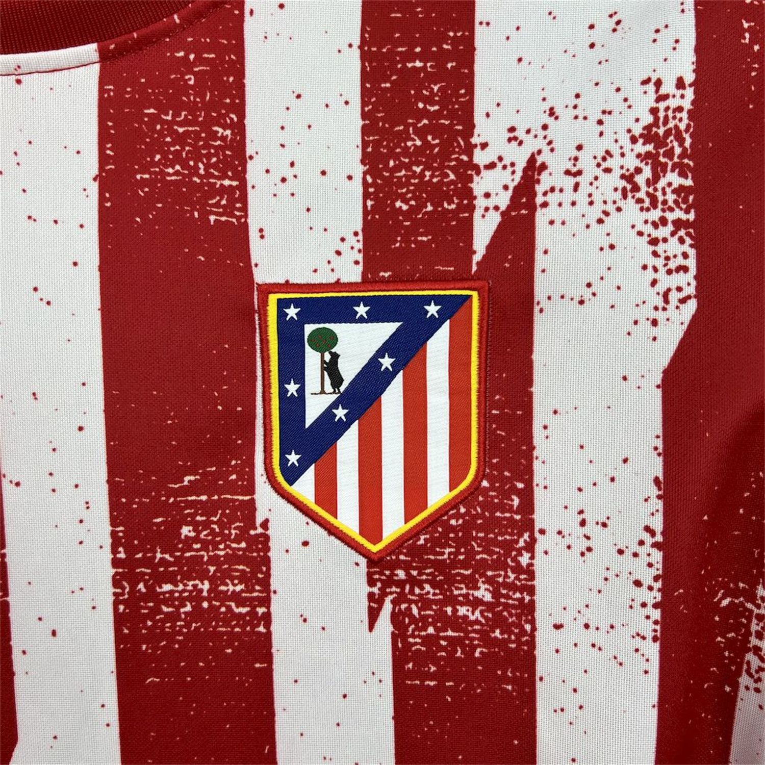 TKH-turbokithub-Atletico Madrid 25-26 Red White Stripes Pre-Match Training Long Sleeves Jersey - Fans Version