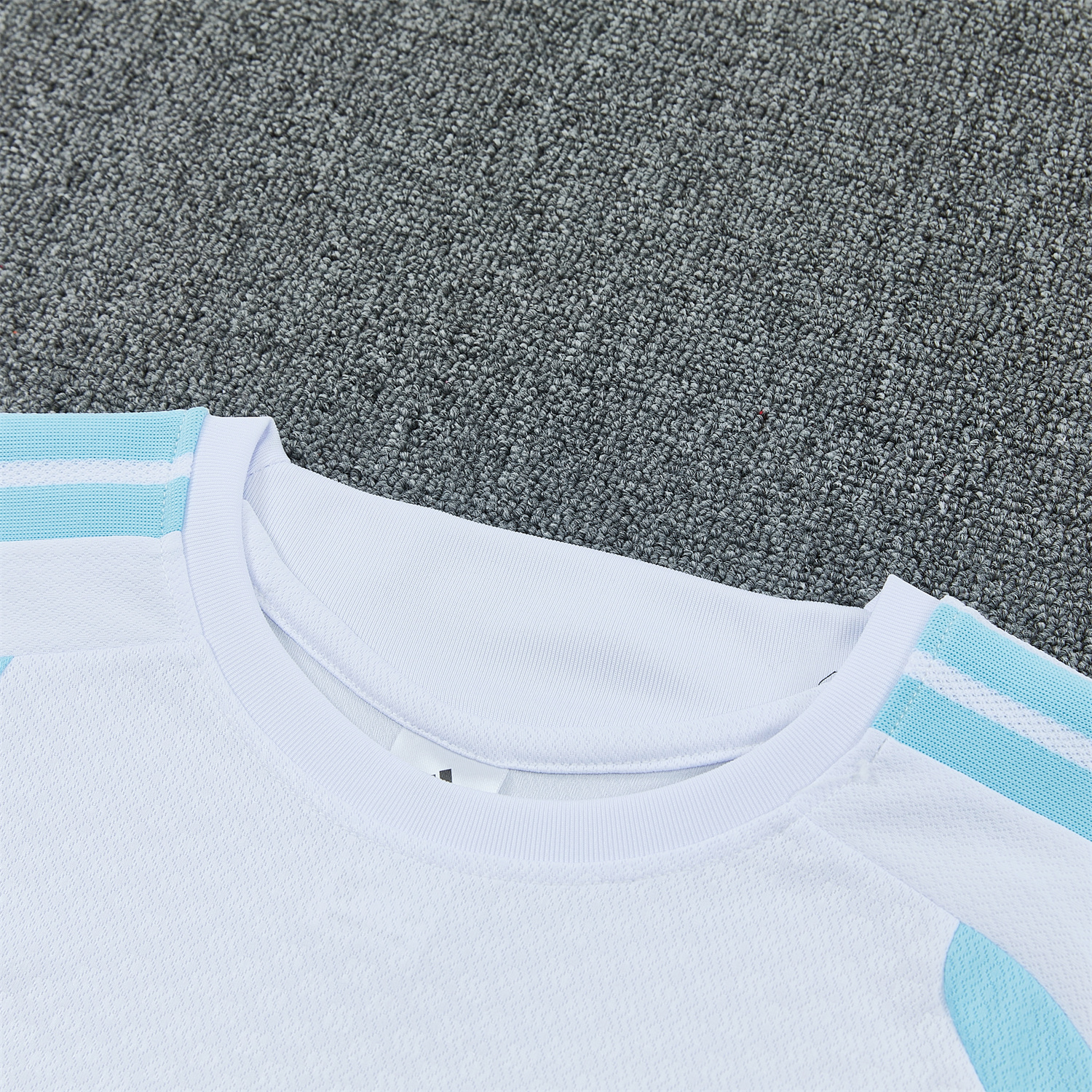 TKH-turbokithub-Argentina 2026 Short-Sleeve Training Set - White Top and Dark Blue Shorts