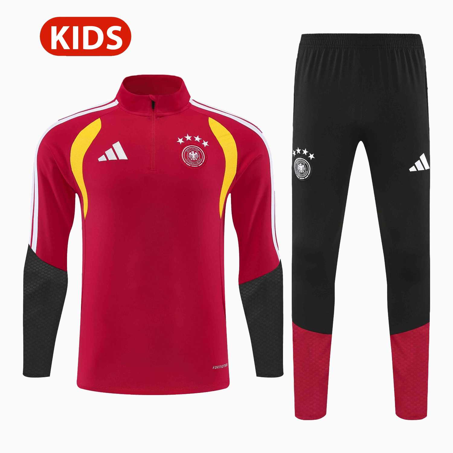 TKH-turbokithub-Germany 2026 Kids Long Sleeve Training Set - Red Top & Pants