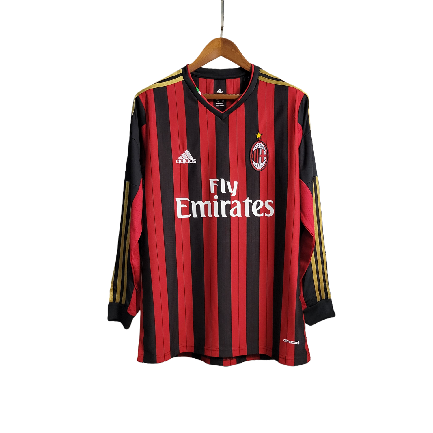 TKH-turbokithub-Retro AC Milan 13-14 Home Stadium Long Sleeve Jersey