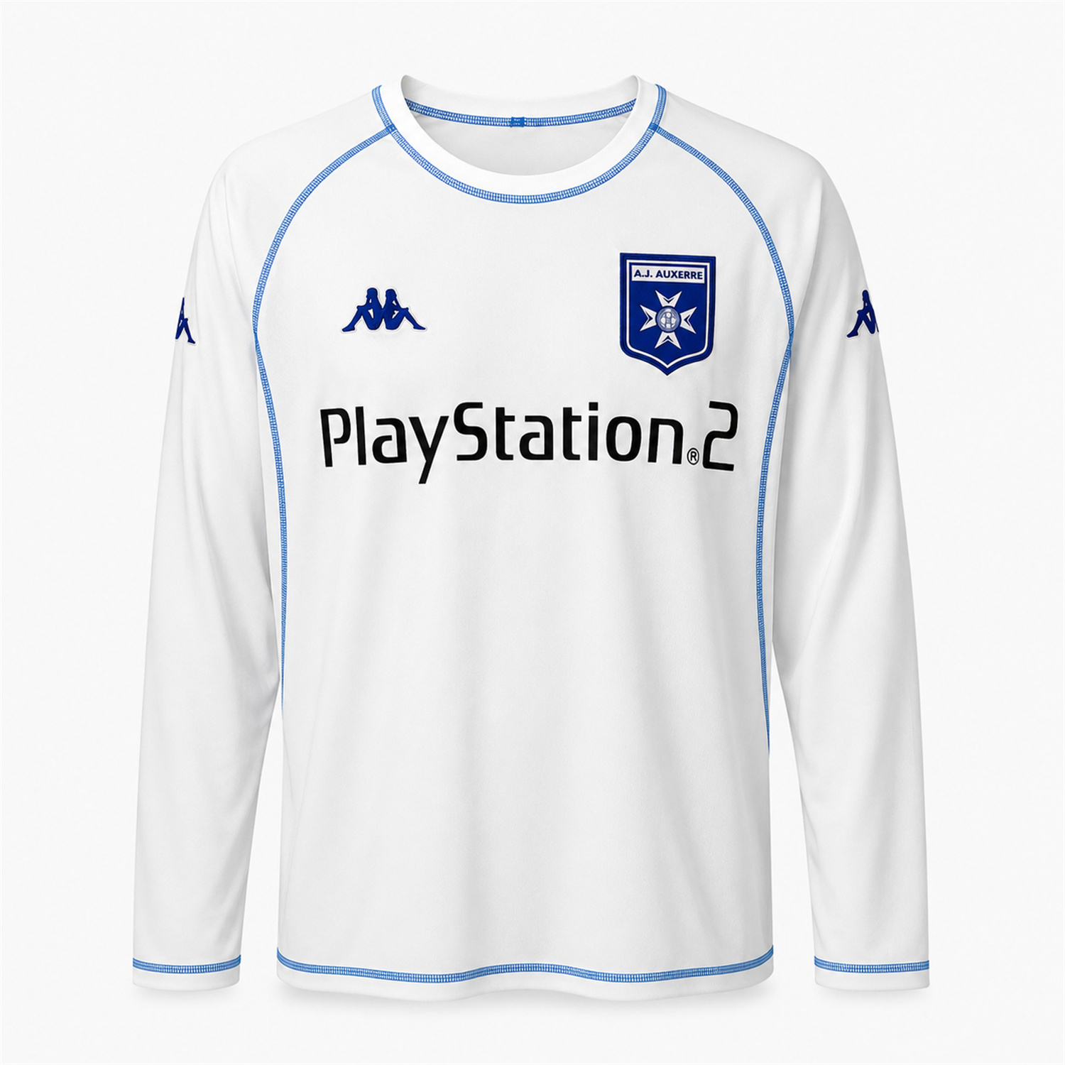TKH-turbokithub-Retro AJ Auxerre 2003-04 Home Long Sleeves Jersey