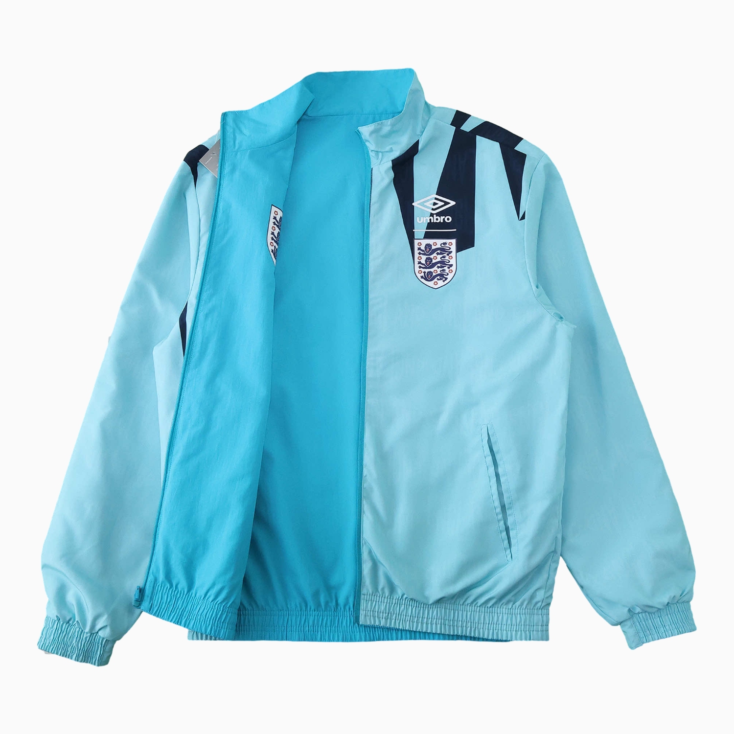 TKH-turbokithub-Retro England 1992 Double Sided Reversible Windbreaker - Blue & Green
