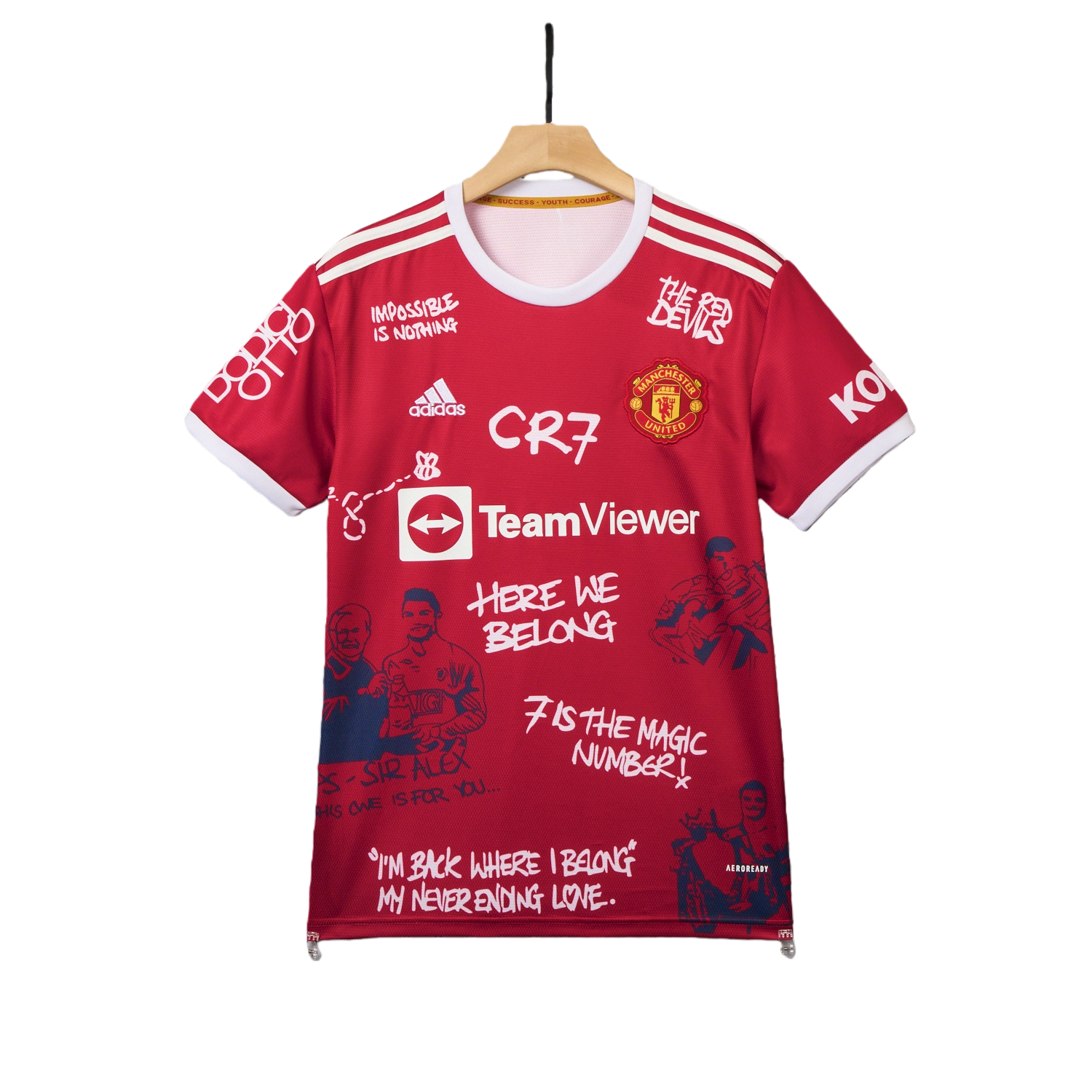 TKH-turbokithub-Retro Manchester United 21-22 Home Ronaldo Graffiti Edition Special Edition Jersey