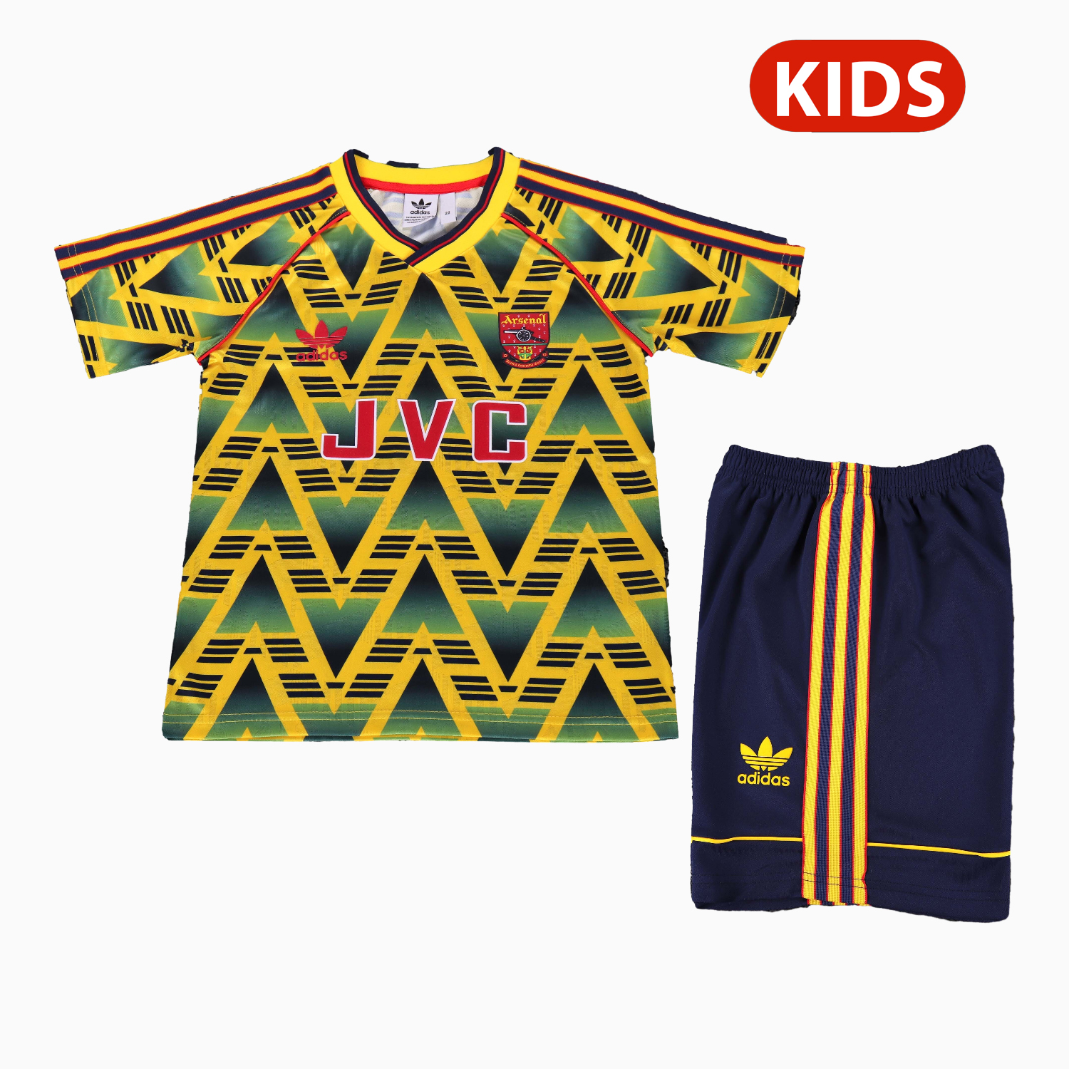 TKH-turbokithub-Retro Arsenal 1991-93 Away Kids Kit