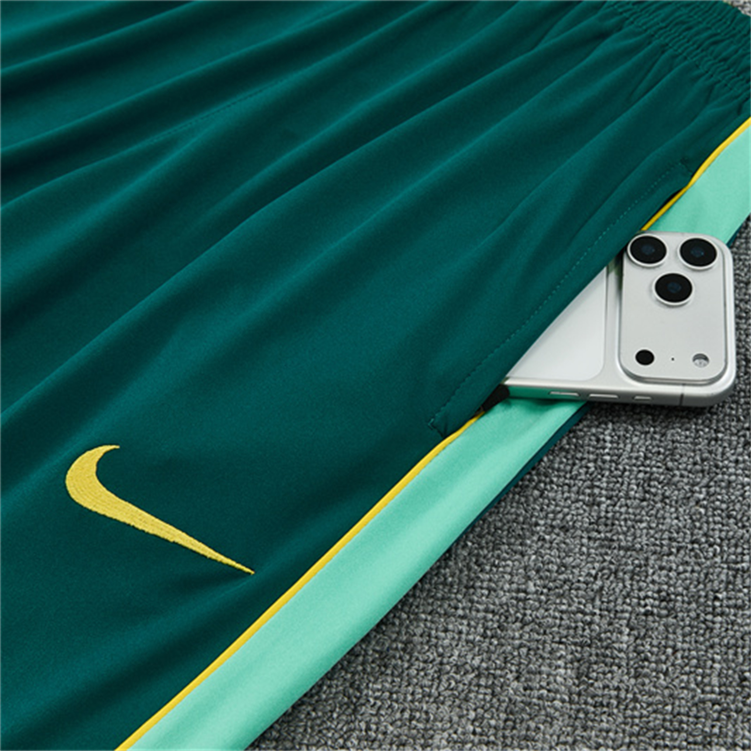 TKH-turbokithub-Brazil 2026 Kids Long Sleeve Training Set - Sky Blue Top & Dark Green Pants