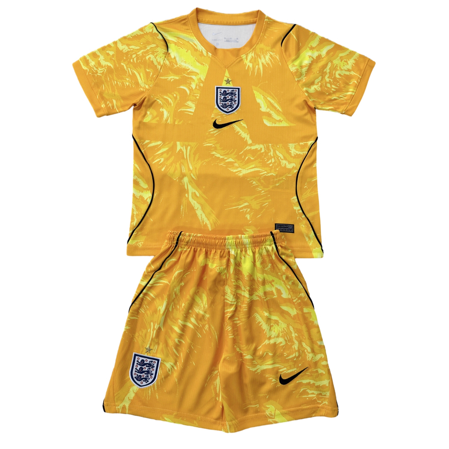 TKH-turbokithub-England 2026 Goalkeeper Yellow Men's Adult Jersey Set - Fans Version
