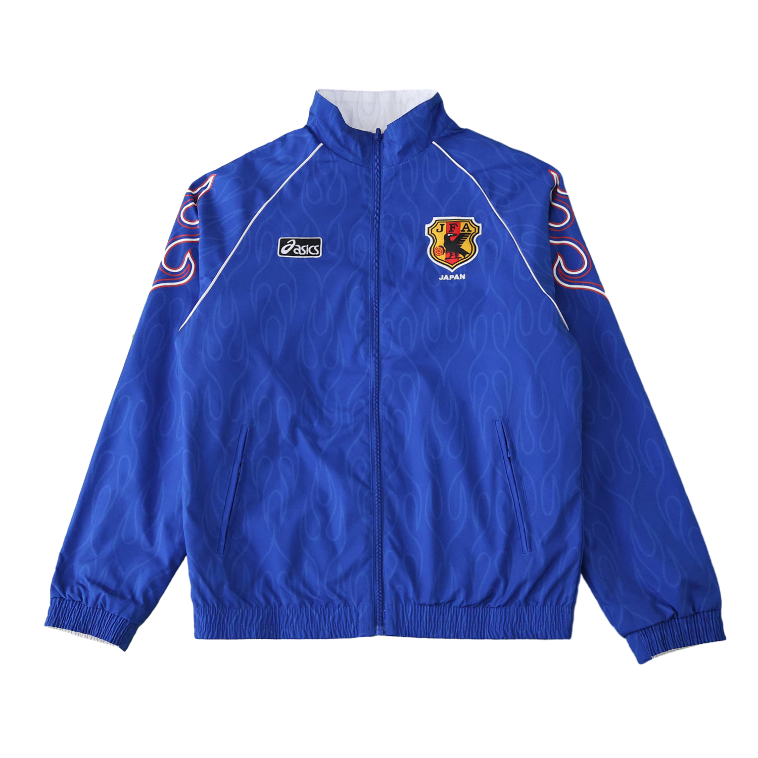 TKH-turbokithub-Retro Japan 1998 Throwback Double Sided Reversible Windbreaker - White & Blue