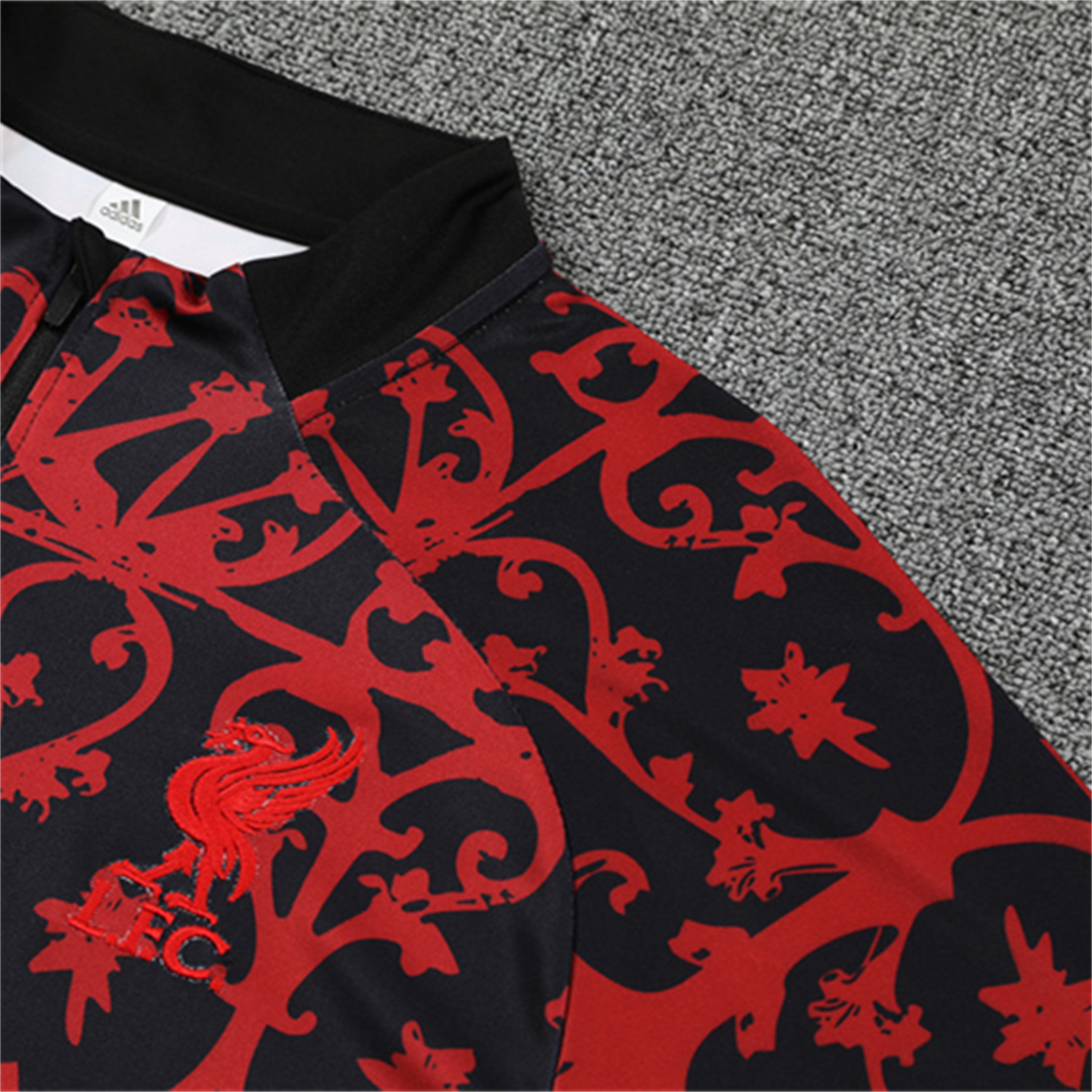 TKH-turbokithub-Liver.pool 25-26 Kids Long Sleeve Training Set - Red Camouflage Top & Blsck Pants