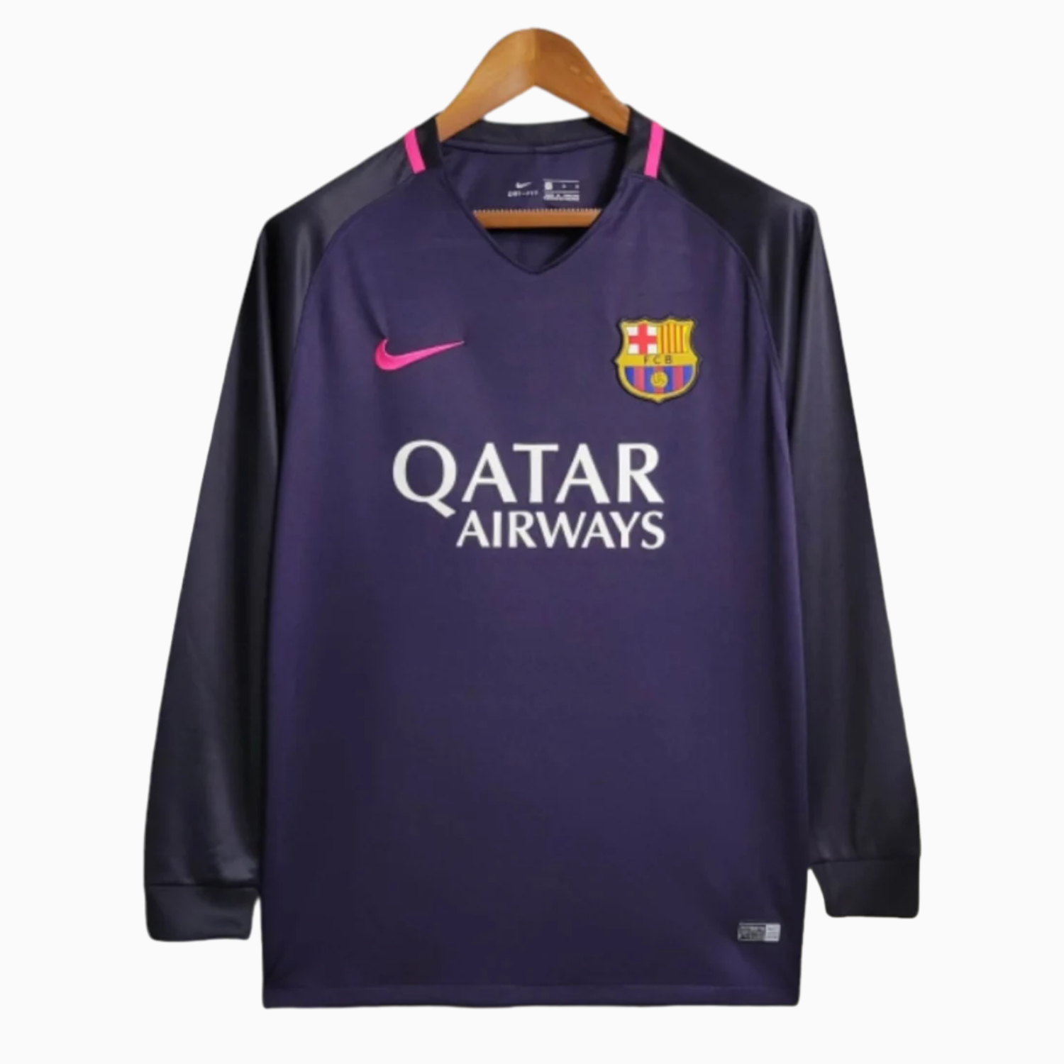 TKH-turbokithub-Retro Barcelona 16-17 Away Stadium Long Sleeve Jersey