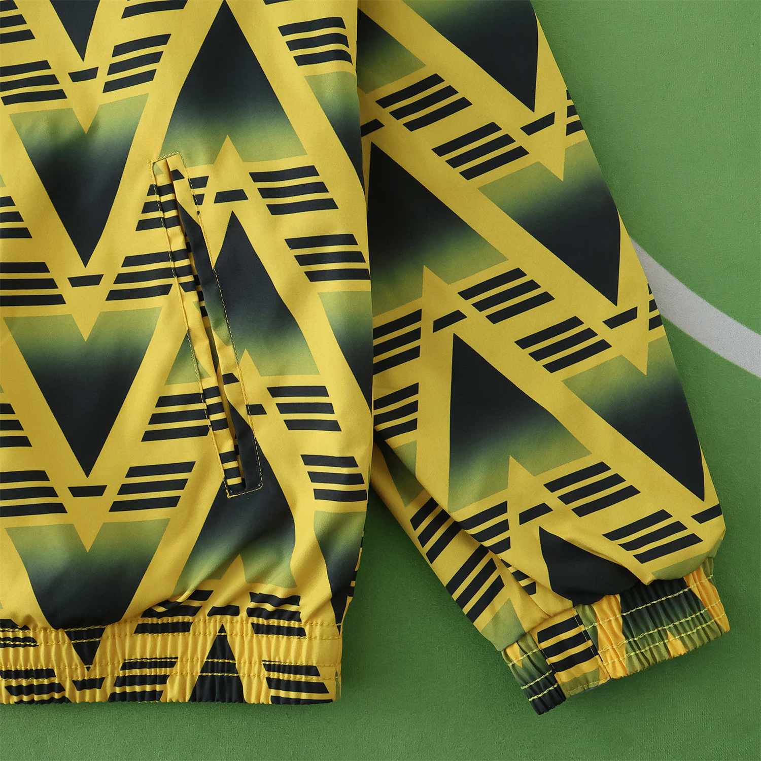 TKH-turbokithub-Retro Arsenal 1991-93 Away Double Sided Reversible Windbreaker - Yellow & Grey