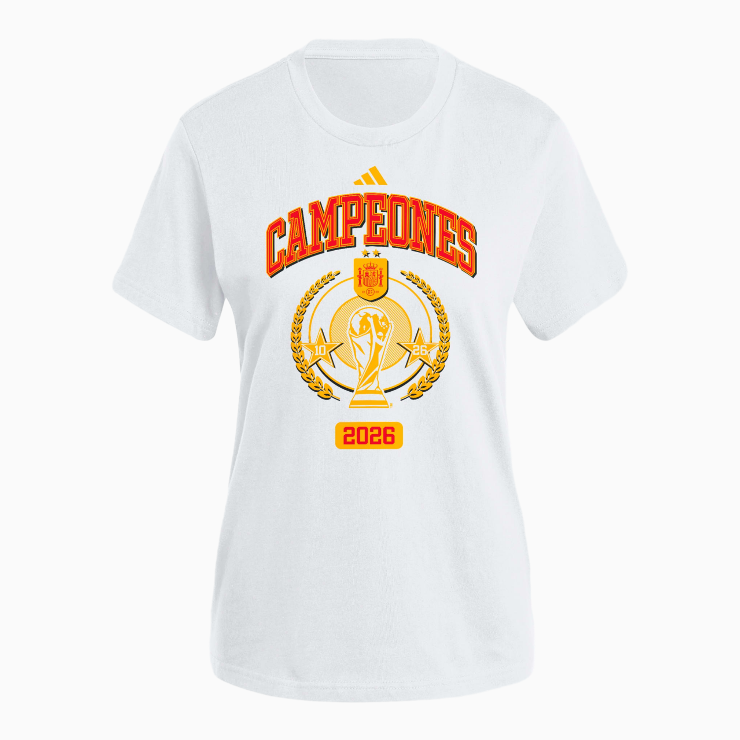 TKH-turbokithub-Spain 2026 World Cup Campeones Trophy White T-shirt