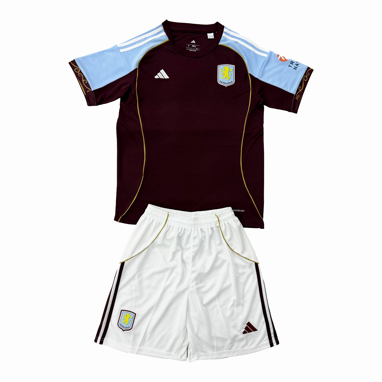 TKH-turbokithub-Aston Villa 25-26 Home Unsponsored Kids Kit