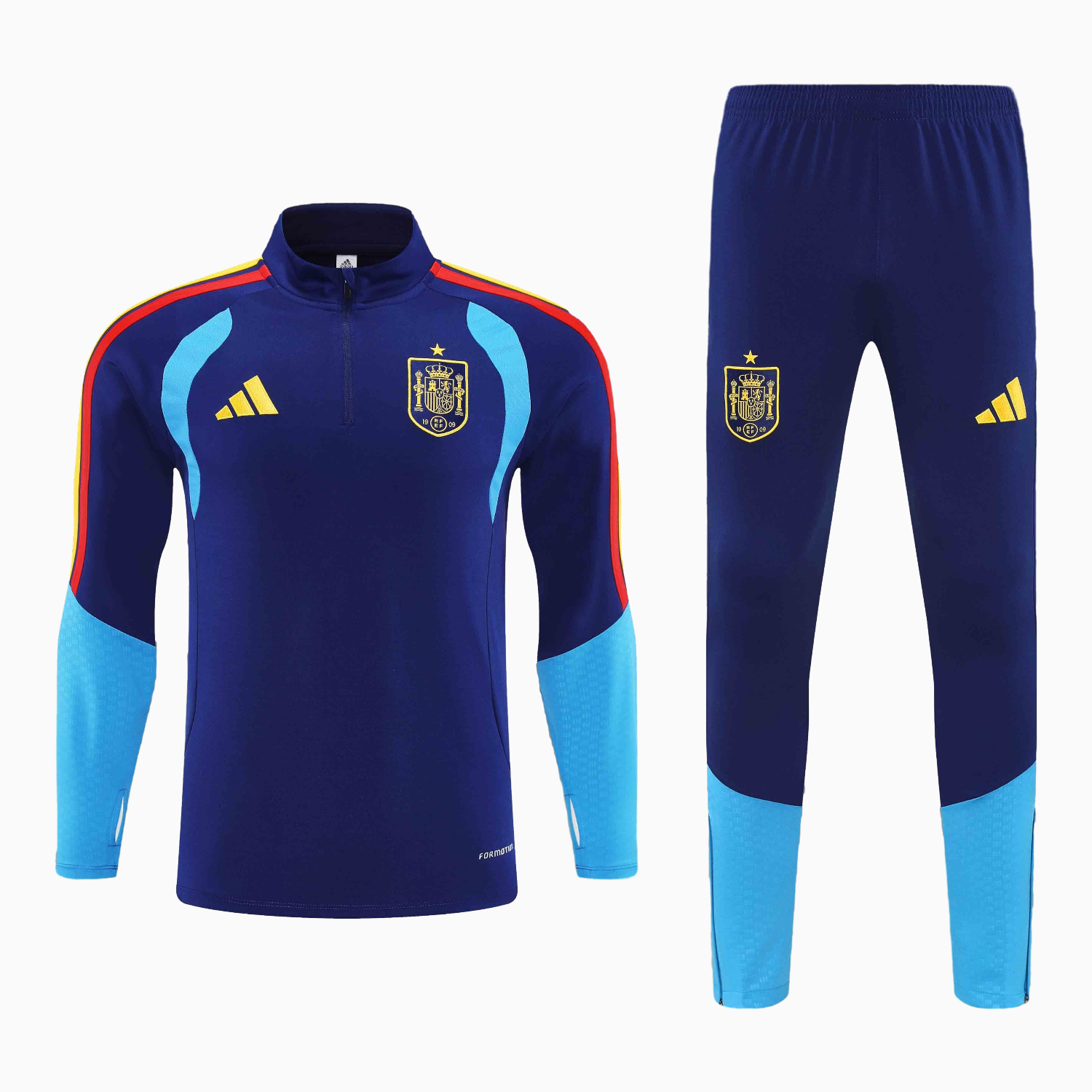 TKH-turbokithub-Spain 2026 Kids Long Sleeve Training Set - Deep Blue Top & Pants