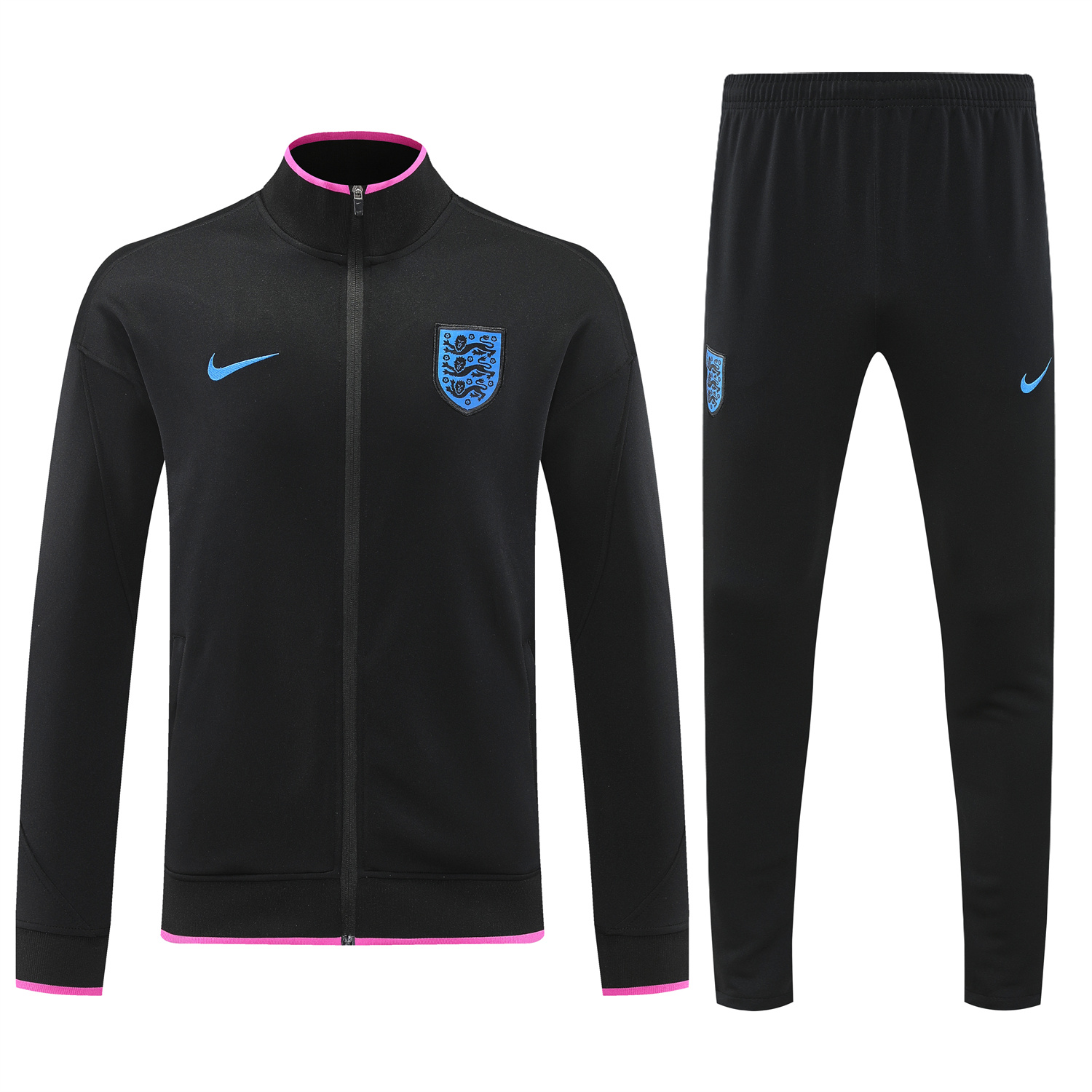 TKH-turbokithub-England 2026 Jacket Training Tracksuit - Black Top and Black Pants