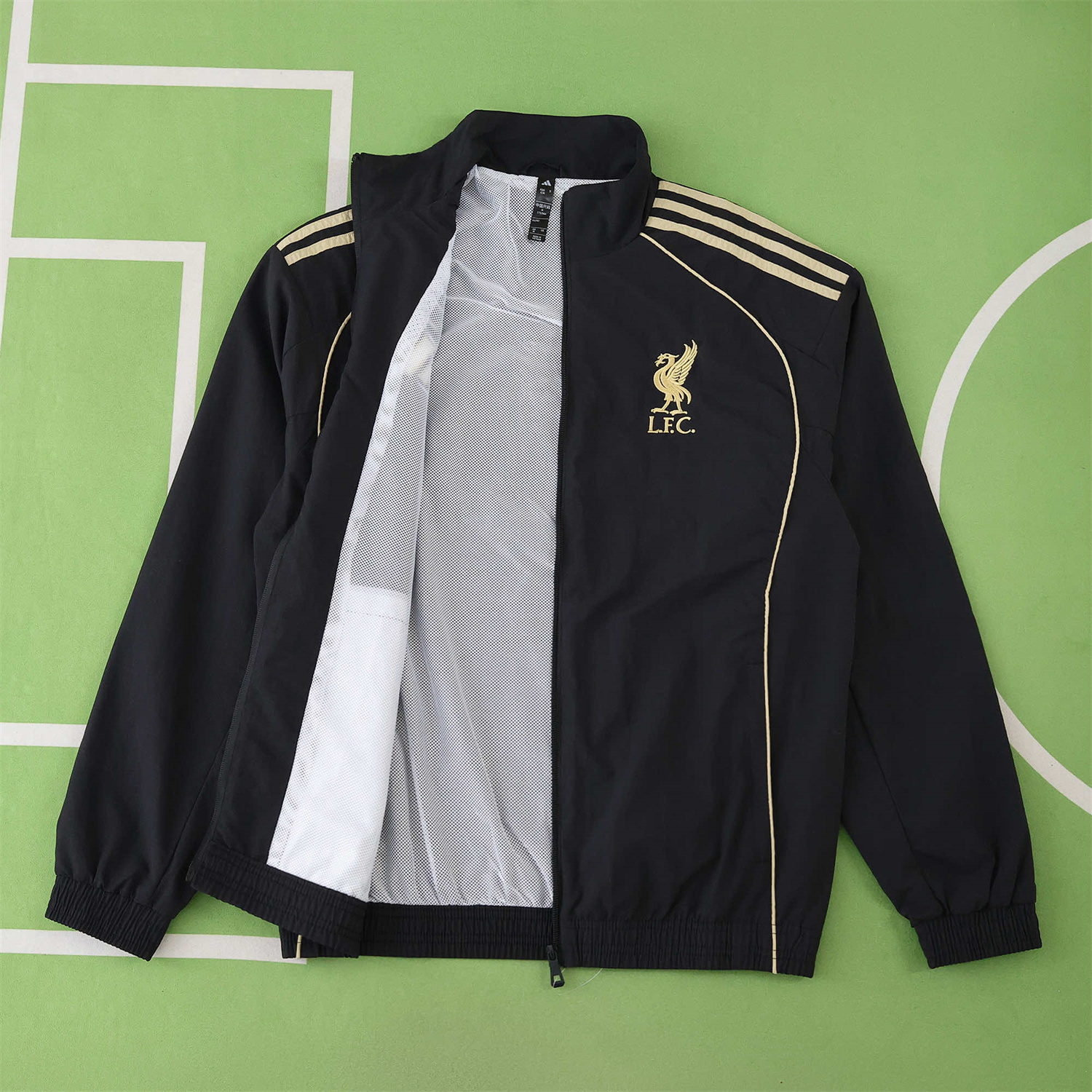 TKH-turbokithub-Liver.pool 25-26 Throwback Windbreaker Jacket - Black