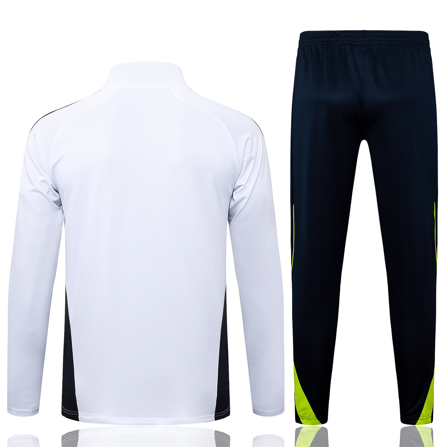 TKH-turbokithub-Real Madrid 25-26 Long Sleeve Training Set - White Urban Purist Style and Deep Blue Pants