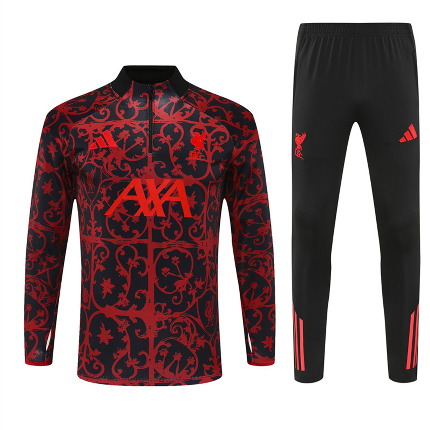 TKH-turbokithub-Liver.pool 25-26 Long Sleeve Training Set - Red Camouflage Top & Blsck Pants