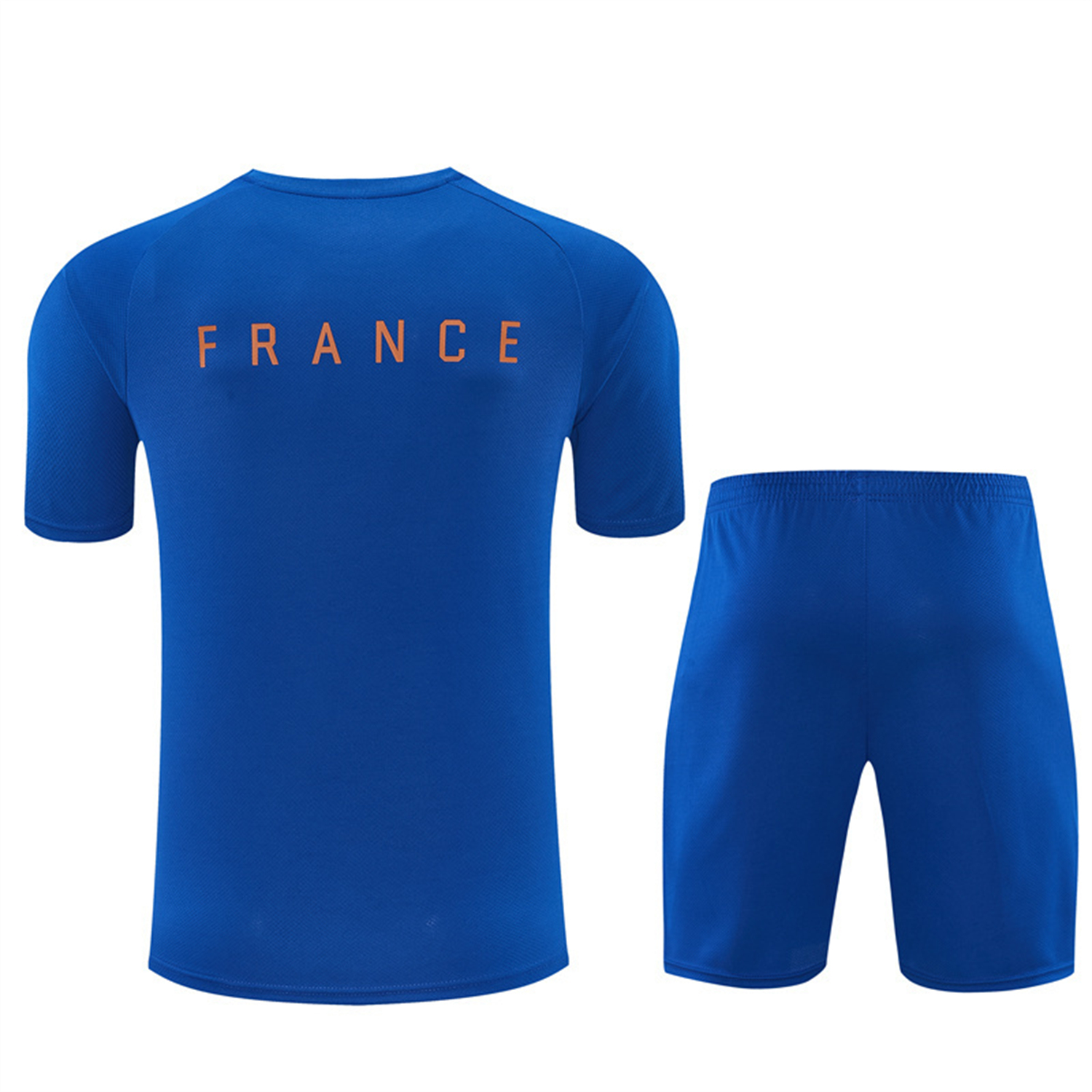 TKH-turbokithub-France 2026 Short-Sleeve Training Set - Blue Top & Shorts