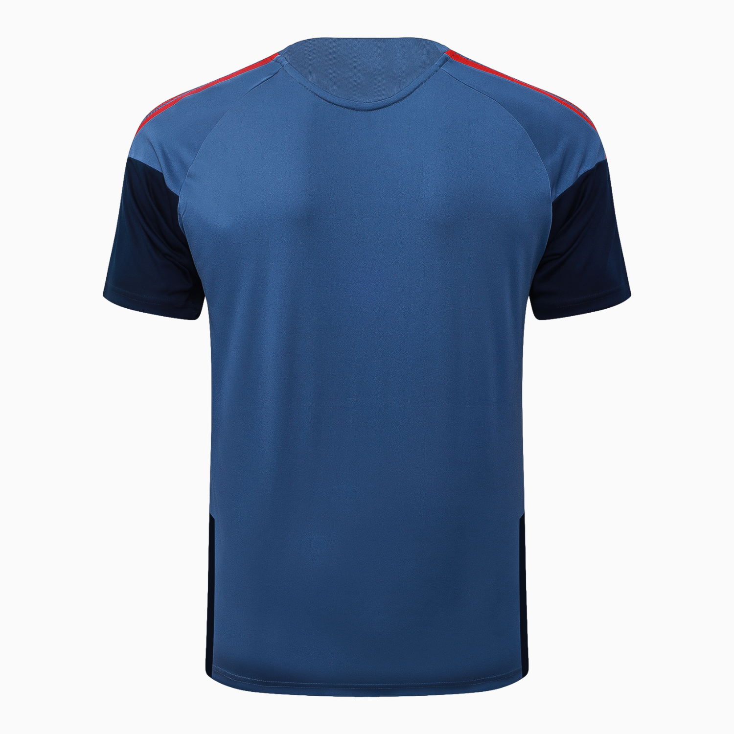 TKH-turbokithub-Bayern Munich 26-27 Short-Sleeve Training Set - Grey-Blue Top & Deep Navy Blue Shorts