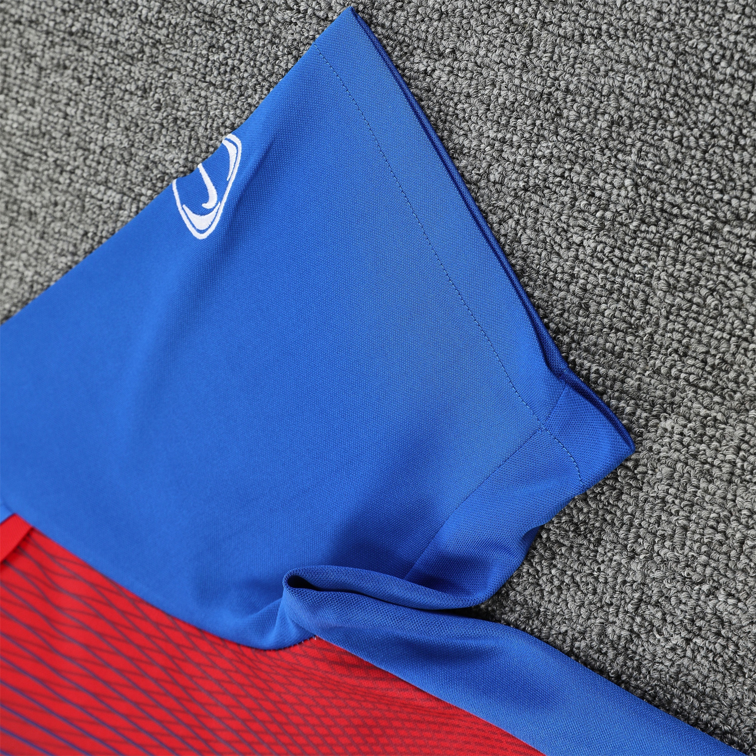 TKH-turbokithub-Paris Saint-Germain PSG 25-26 Short-Sleeve Training Set - Red And Blue Lines Top & Blue Shorts