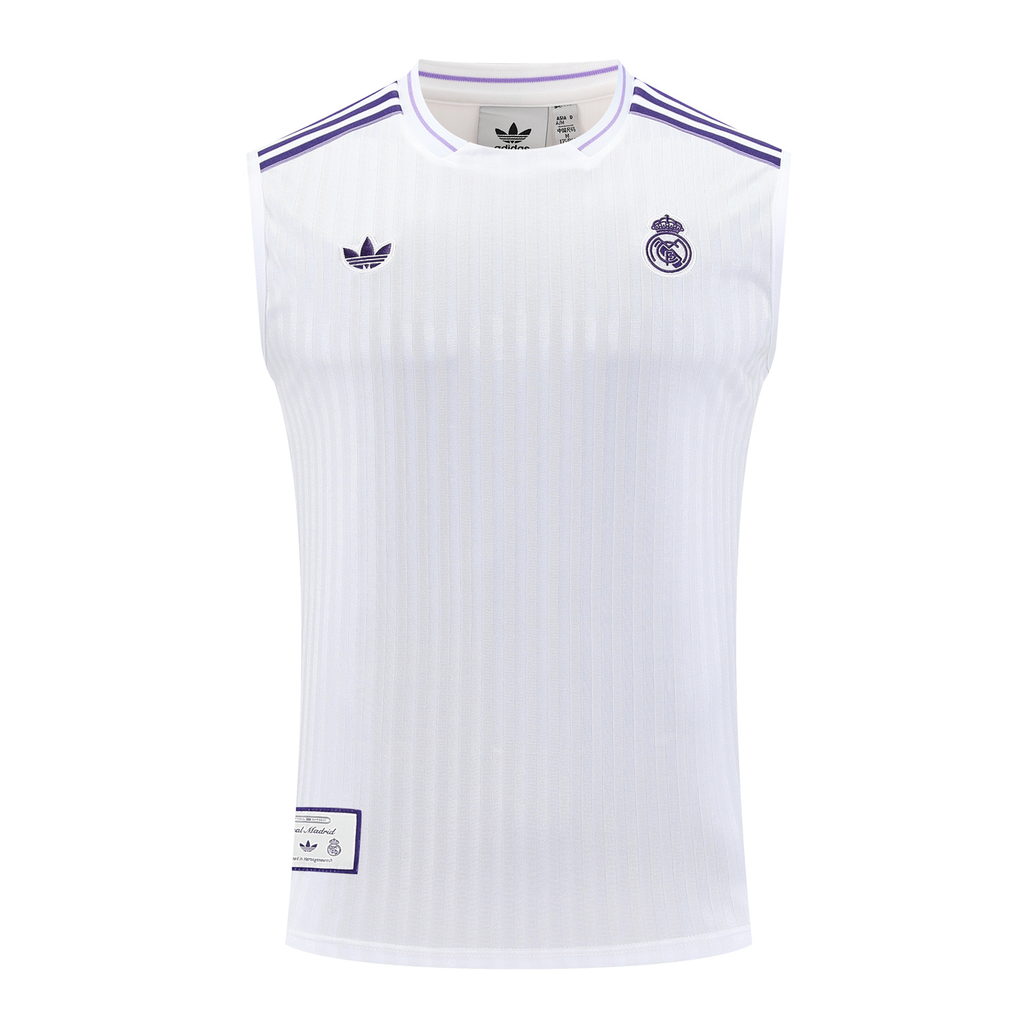 TKH-turbokithub-Real Madrid 25-26 Vest Training Set - Pure White Vest & Purple Shorts