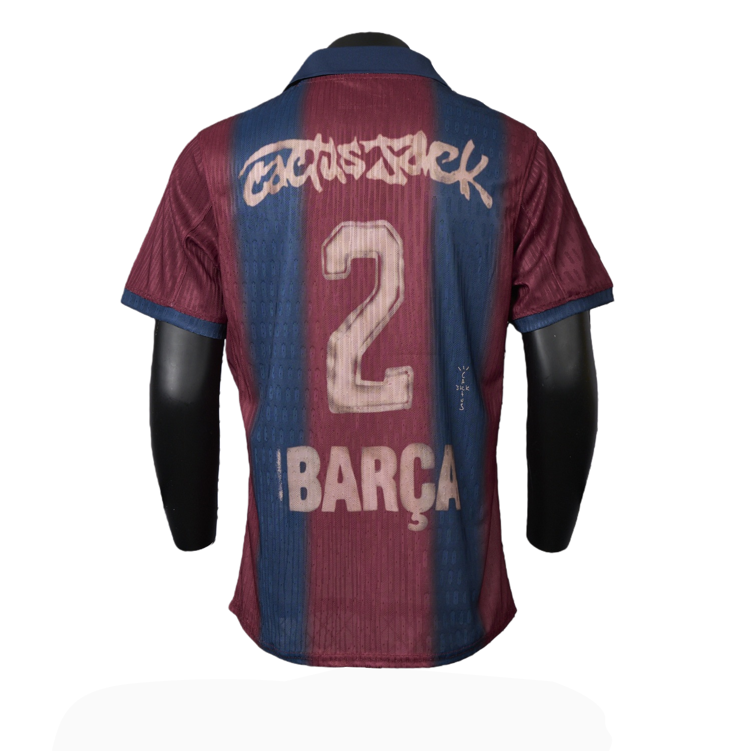 TKH-turbokithub-Barcelona x Travis Scott 2000-01 Home Retro Style Skeleton Jersey - Player Version