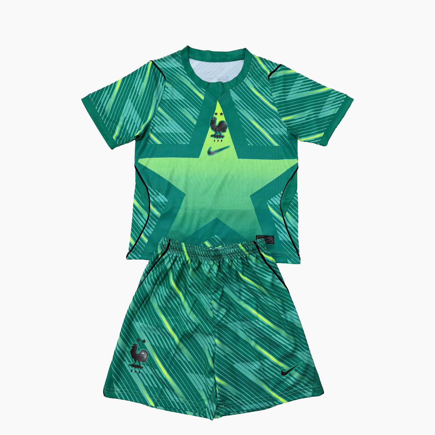 TKH-turbokithub-France 2026 Green Goalkeeper Men's Adult Jersey Set - Fans Version