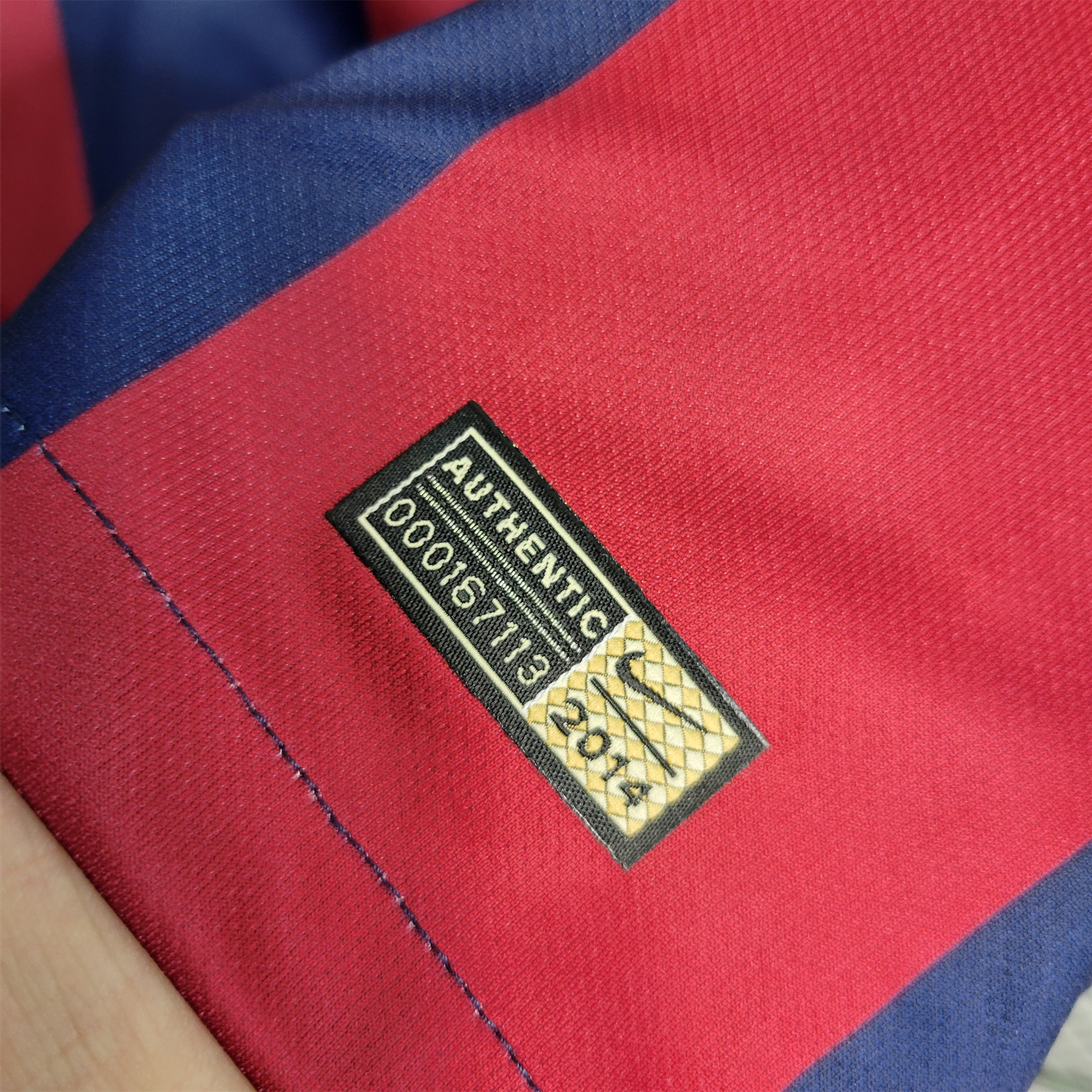 TKH-turbokithub-Retro Barcelona 14-15 Home Stadium Long Sleeve Jersey