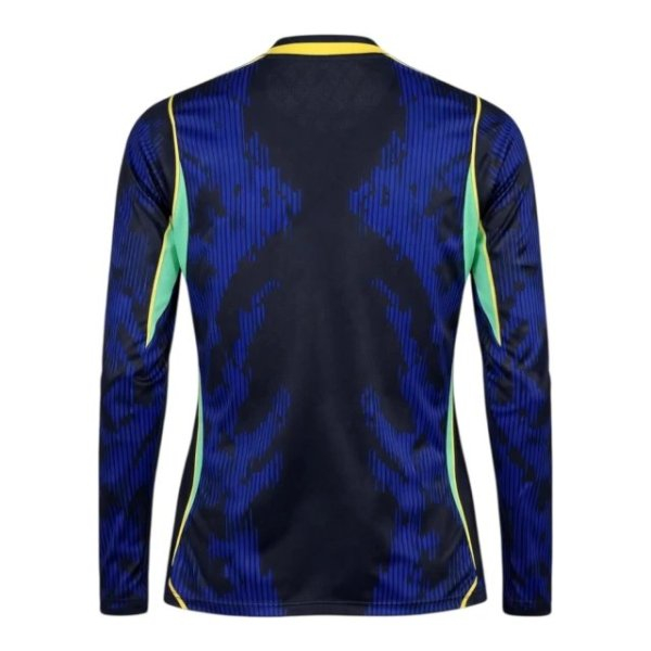 TKH-turbokithub-Brazil 2026 Away Blue Long Sleeves Jersey - Fans Version