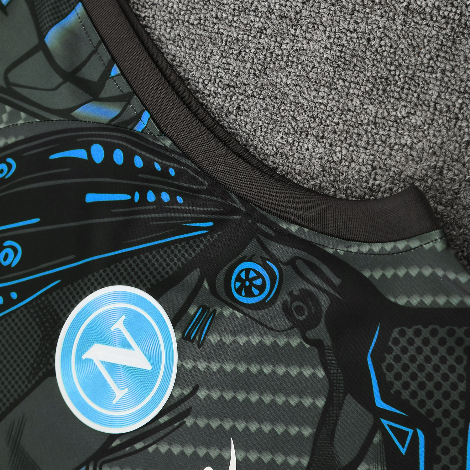 TKH-turbokithub-Napoli 25-26 Vest Training Set - Black Mecha Vest & Black Shorts