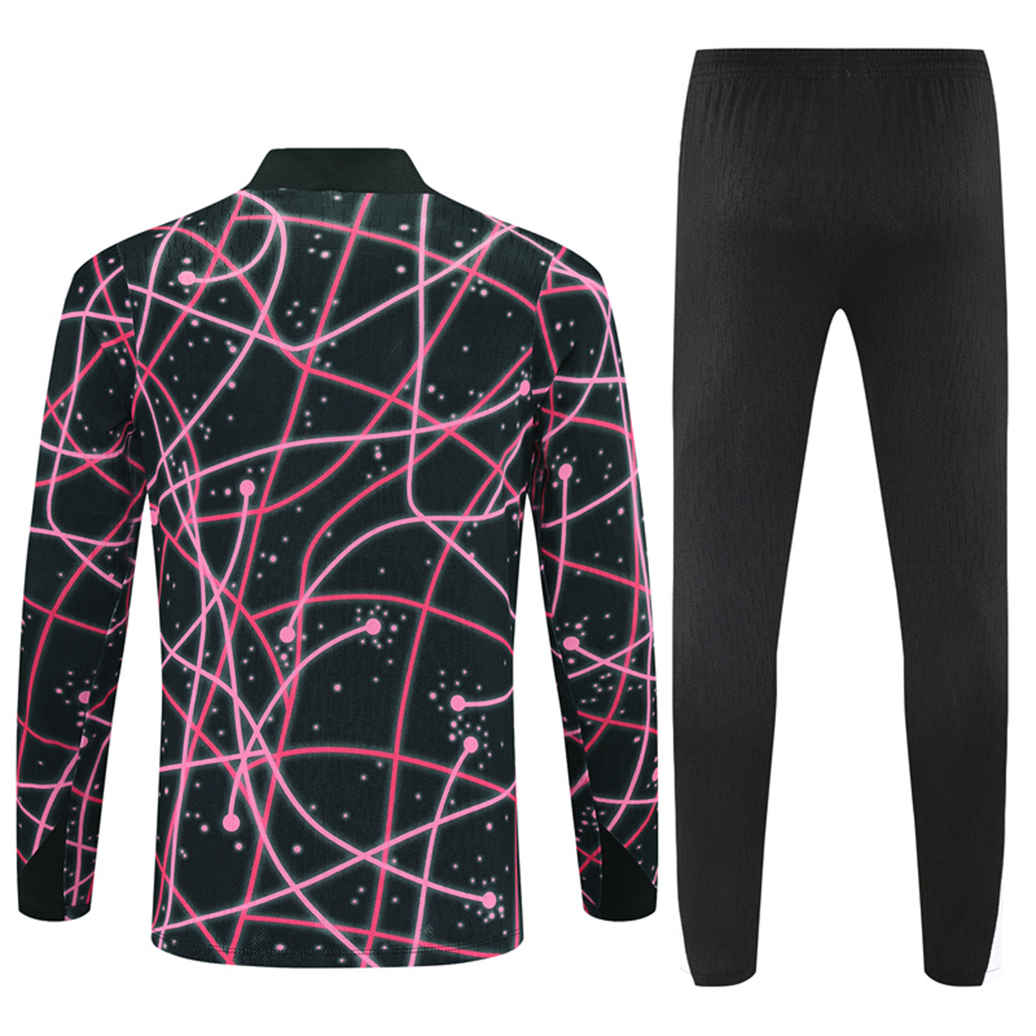 TKH-turbokithub-Paris Saint-Germain PSG 25-26 Kids Long Sleeve Training Set - JD Black Pink Top and Black Pants