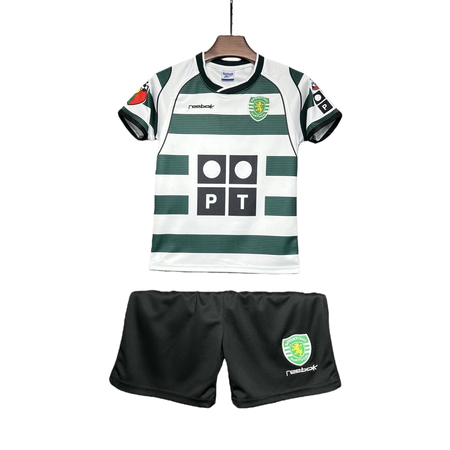 TKH-turbokithub-Retro Sporting CP 2001-03 Home Stadium Kids Kit