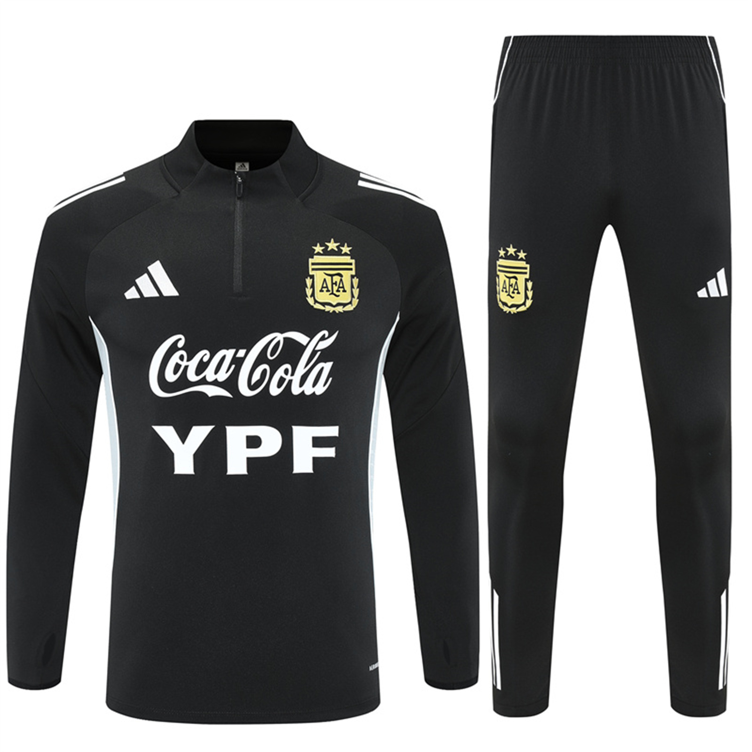 TKH-turbokithub-Argentina 25-26 Kid Long Sleeves Training Set - Black Top & Black Pants